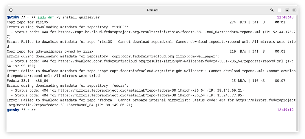 Errors During Downloading Metadata For Repository fedora errors-during-downloading-metadata-for-repository-fedora