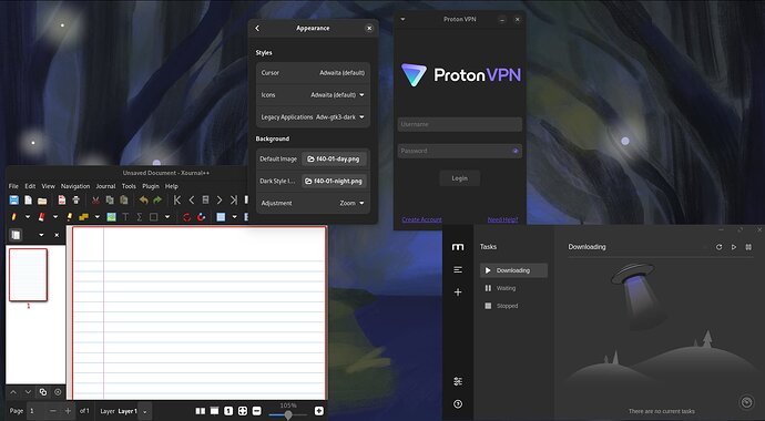 adw-gtk3-dark التطبيقات مع