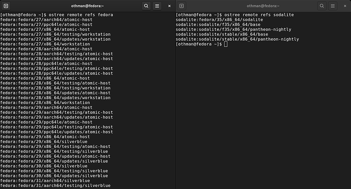 ostree remote refs 1