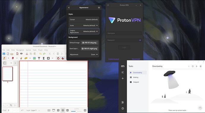 وافقية التطبيقات مع قالب Adwaita