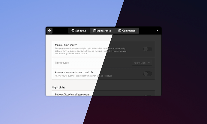 night theme switcher